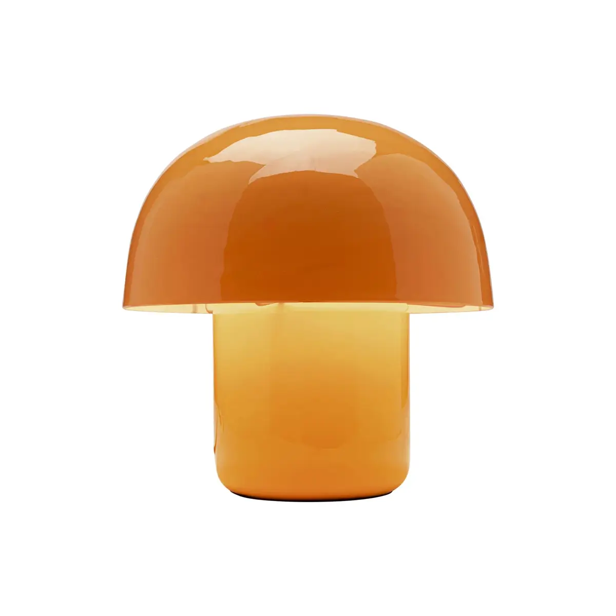 Mushroom Duo Table Lamp in Orange Steel, Compact Size